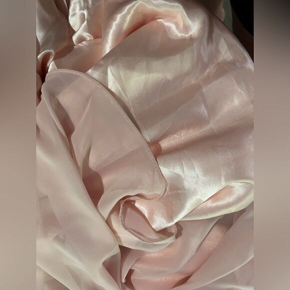 Dancing Queen Long Gown Dress Beautiful Pink Gems Lace Chiffon Prom Bridesmaid S - Picture 11 of 13